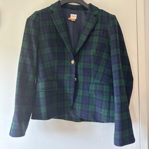 J.Crew Factory Schoolboy Blazer Tartan Plaid - Size 6